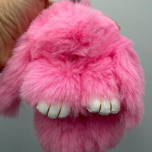 Pink Fluffy Keychain
